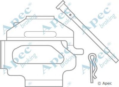 APEC BRAKING kit416 -  Комплектующие, тормозные колодки